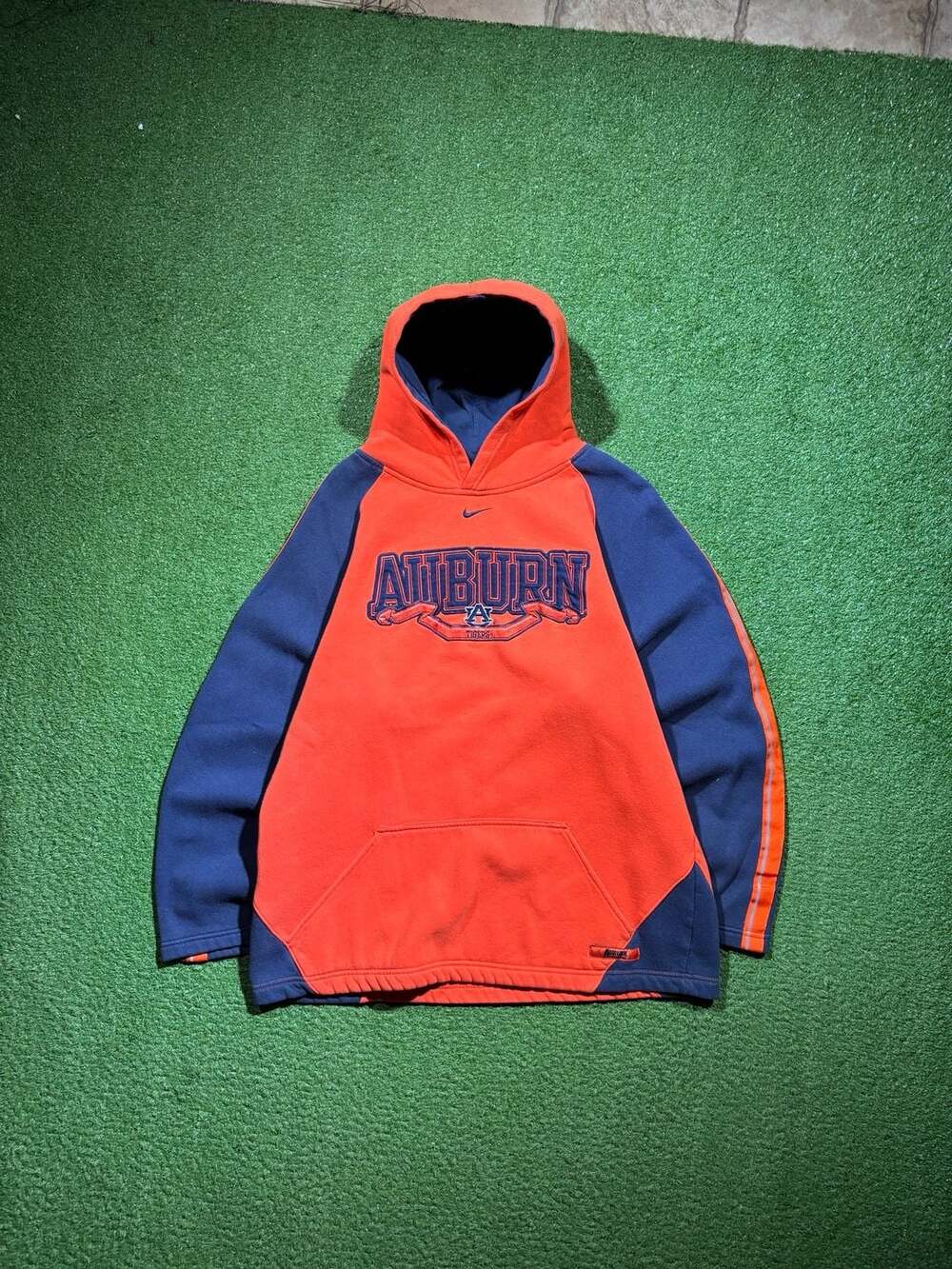 Vintage 2000 Nike Auburn Tigers Nike Center Swoosh Heavyweight Hoodie Size Large